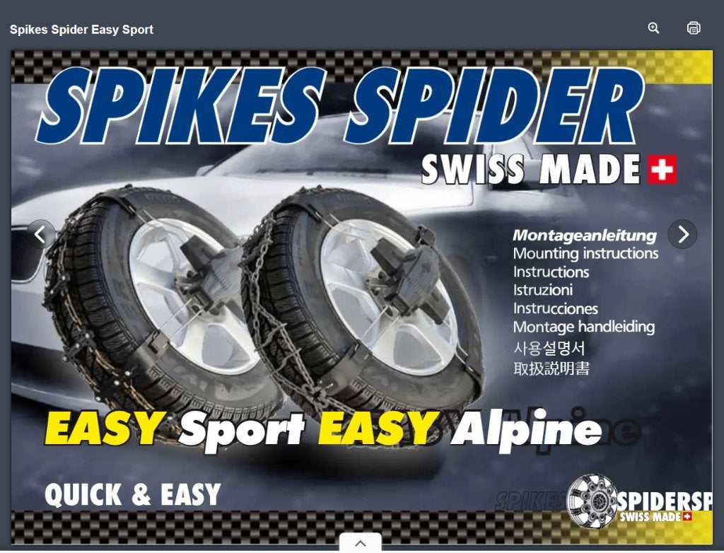 Spike spider Easy  Sport Easy Alpine, Auto diversen, Sneeuwkettingen, Ophalen of Verzenden, Zo goed als nieuw