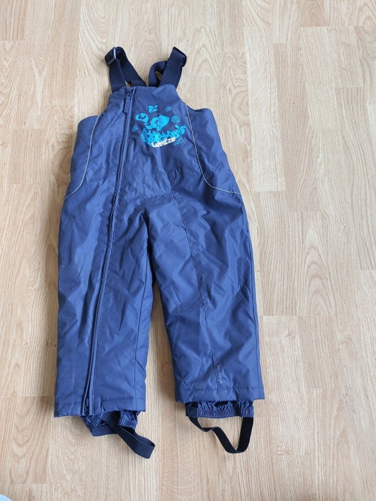 Wedze Wed'ze skibroek uniseks blauw salopette maat 86/93, Broekje, Jongetje of Meisje, Ophalen of Verzenden, Zo goed als nieuw