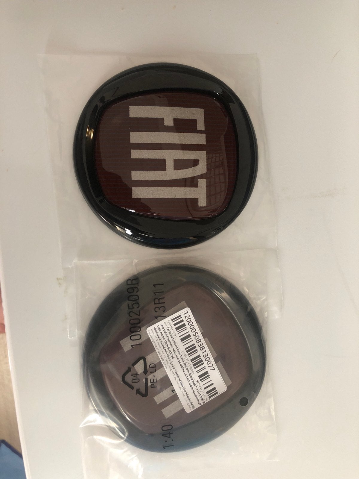 Fiat 500 Embleem Zwart - Nieuw, Ophalen of Verzenden, Nieuw, Fiat