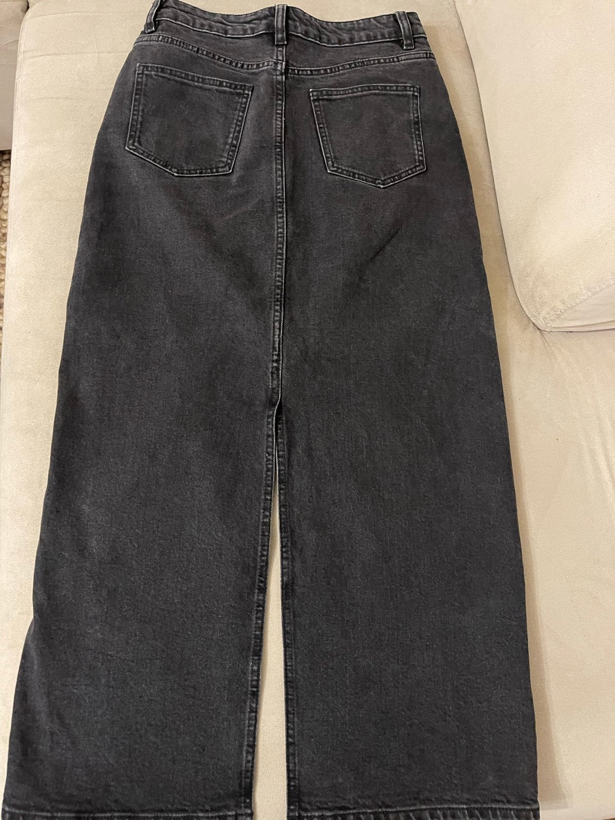 MSCH Copenhagen Zwarte Denim Maxi Rok Maat XS, Zwart, Ophalen of Verzenden, Zo goed als nieuw, Maat 34 (XS) of kleiner