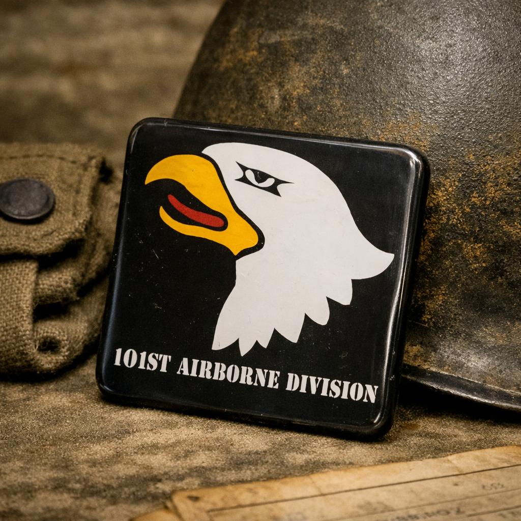 WW2 101st airborne division  magneet - RJ Army, Ophalen of Verzenden, Luchtmacht, Amerika, Embleem of Badge