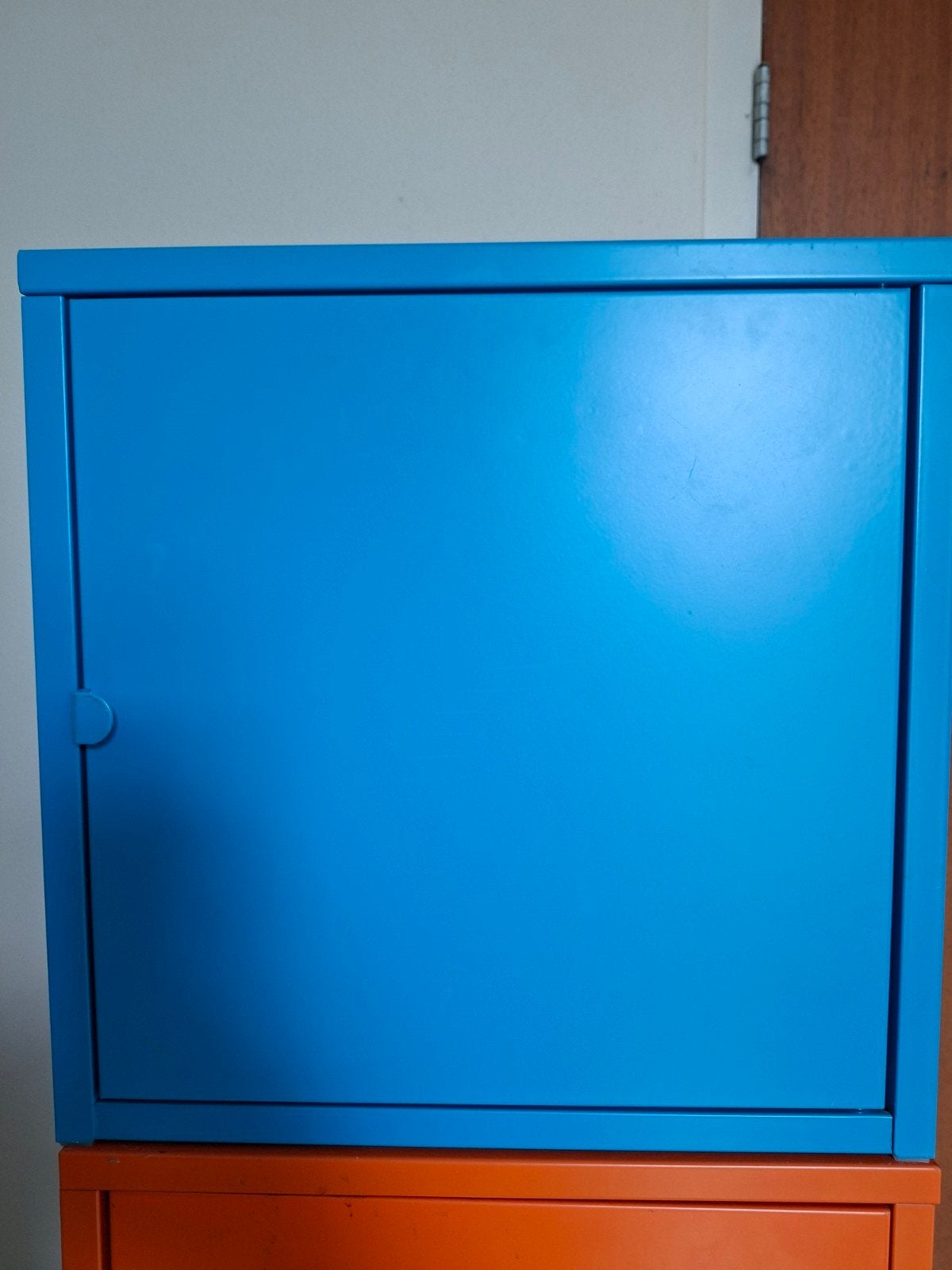 IKEA kastje - Blauw metalen opbergkastje, Ophalen, Gebruikt