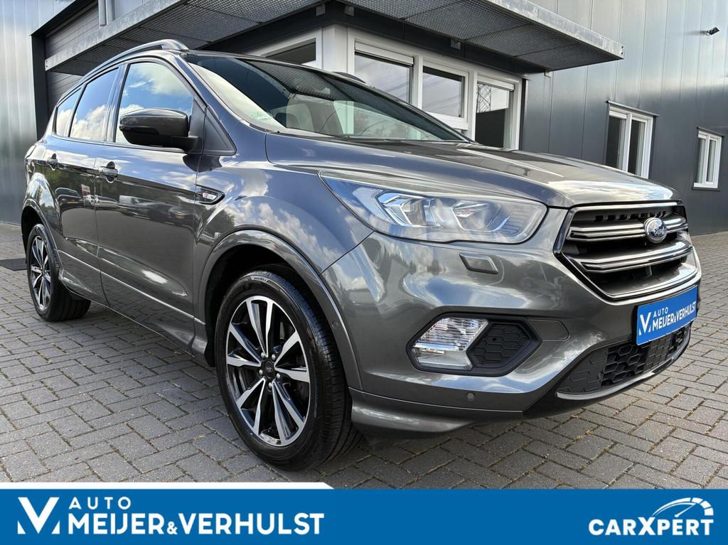 Ford Kuga 1.5 EcoBoost 150 PK ST-Line | HALF-LEDER | NAVI |, Zwart, 4 cilinders, Leder en Stof, Bedrijf