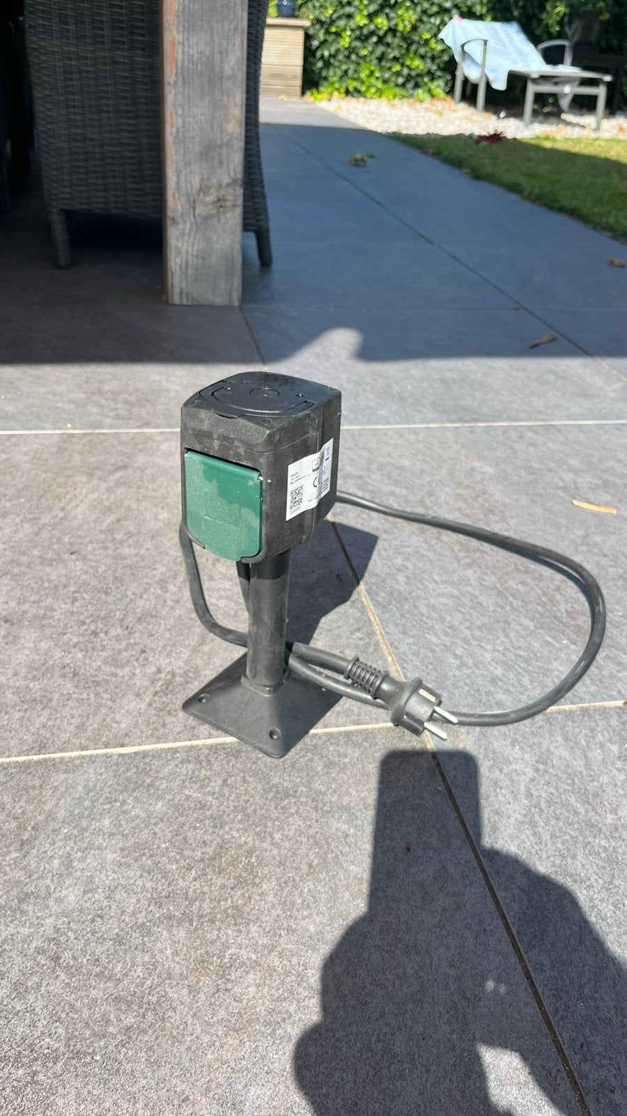 Buitenstopcontact met grondpen - IP44 waterbestendig, Ophalen, Kunststof, Overige typen, 250 watt of meer
