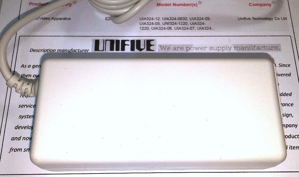 UNIFIVE UIA324-06 6V 3.8A 3800mA 22.8W Adapter Sonos Lader, Ophalen of Verzenden, Nieuw