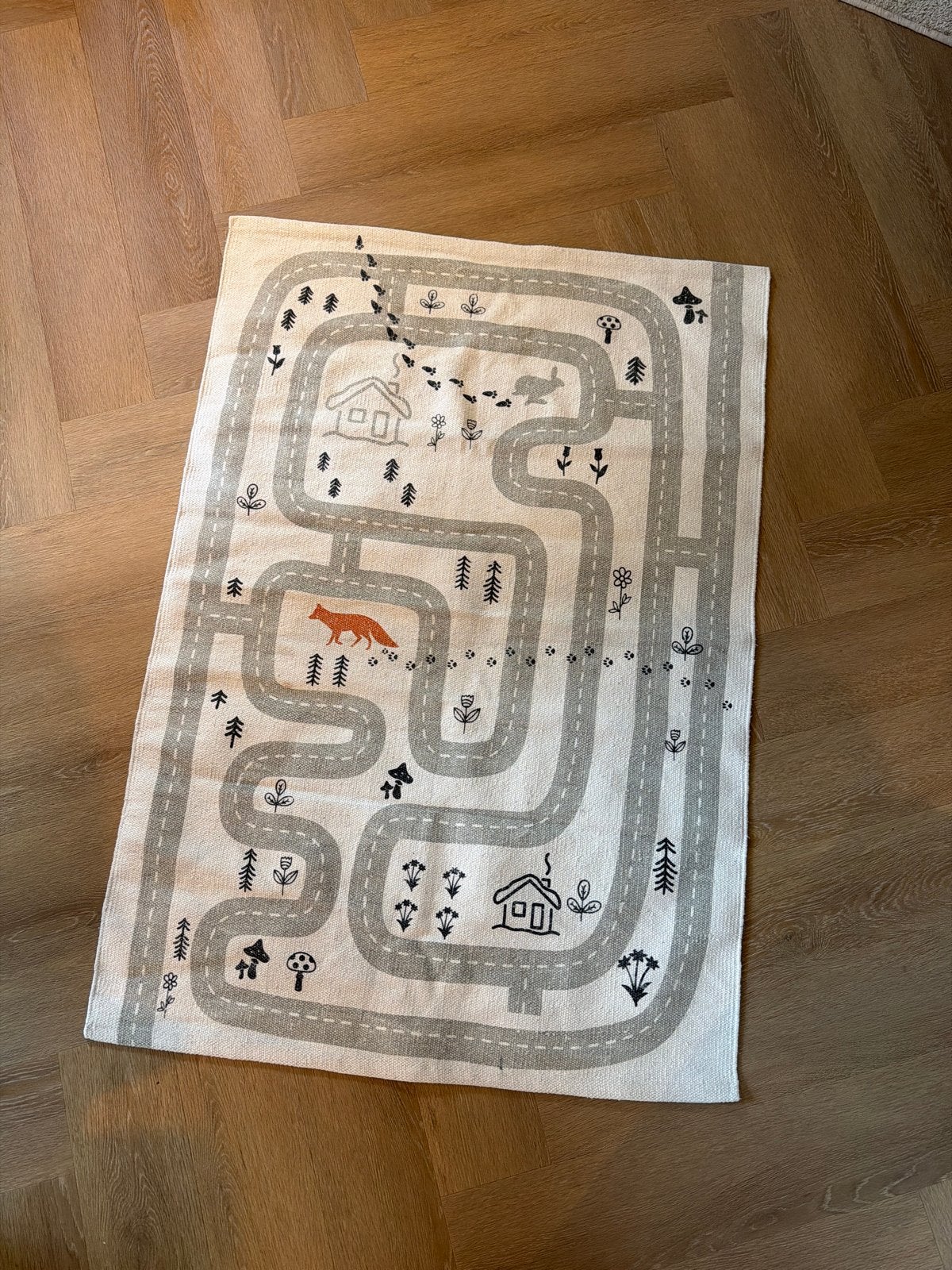 Speelkleed autobaan - wasbaar, 1.20x85 cm, Ophalen, Gebruikt