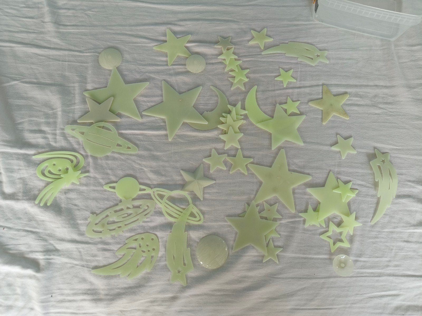 Glow in the dark sterren en planeten voor kinderkamer, Kinderen en Baby's, Speelgoed | Overig, Ophalen of Verzenden, Gebruikt