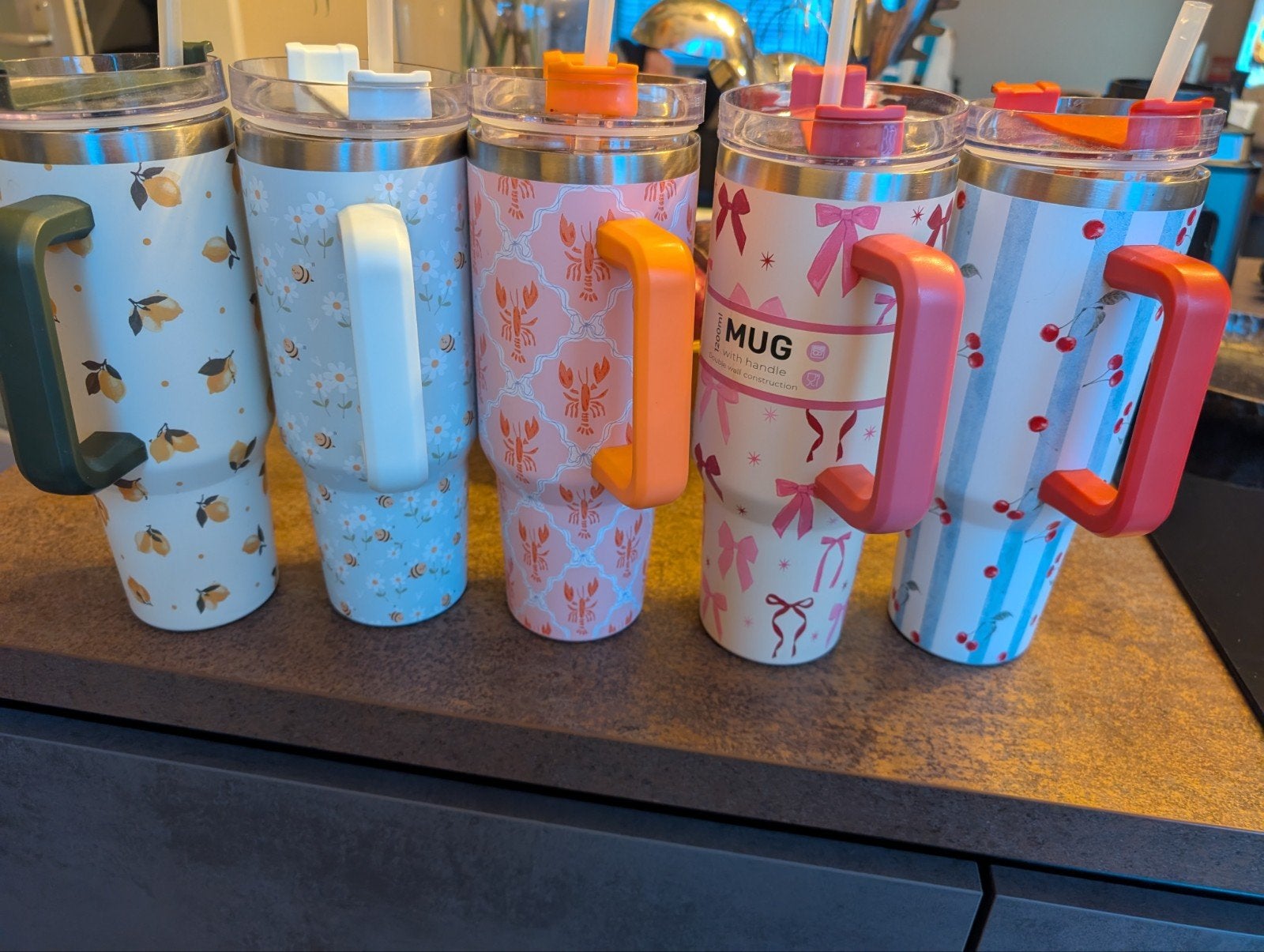5 mug flessen action, Nieuw, Glas, Overige stijlen, Mok
