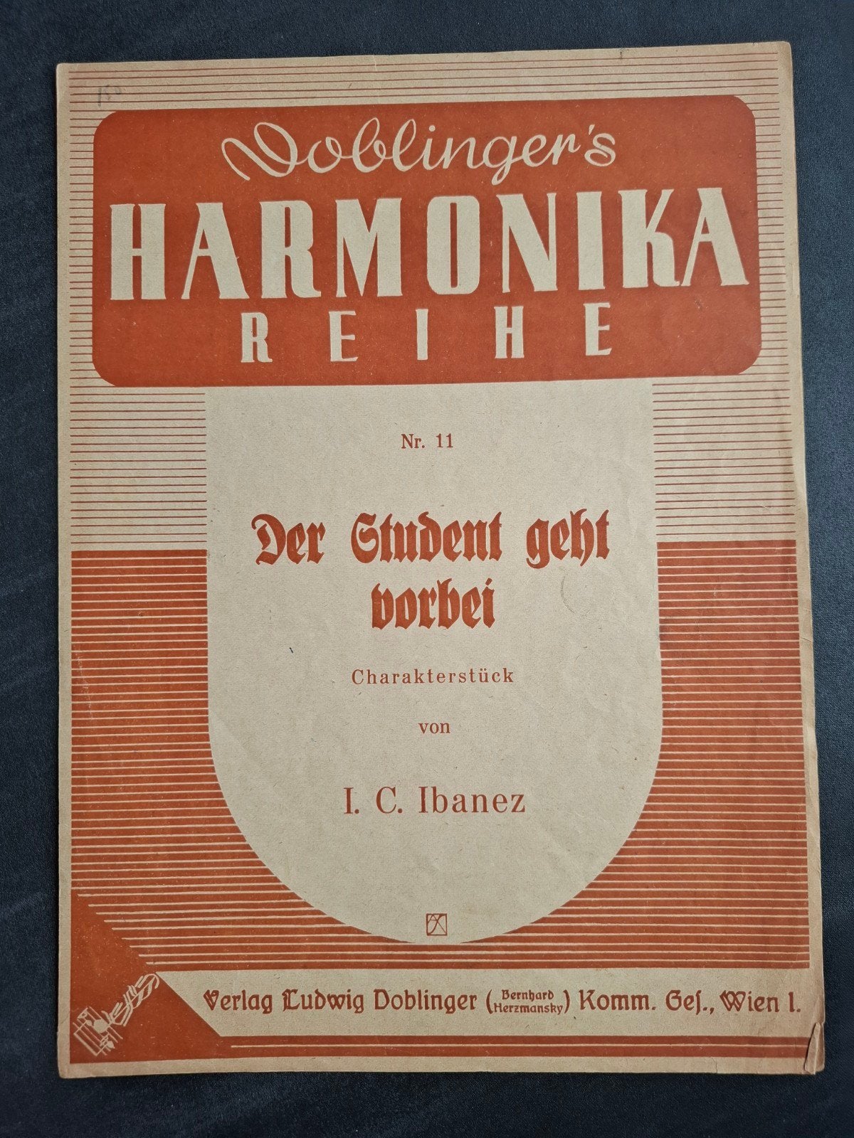 Doblinger's Harmonika Reihe Nr. 11: Der Student geht vorbei, Ophalen of Verzenden, Gebruikt, Accordeon