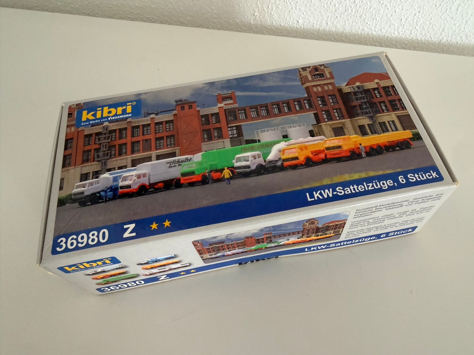 Kibri 36980 Z LKW-Sattelzüge, 6 Stuks - Nieuw in doos, Overige merken, 1:50 of kleiner, Nieuw, Ophalen of Verzenden