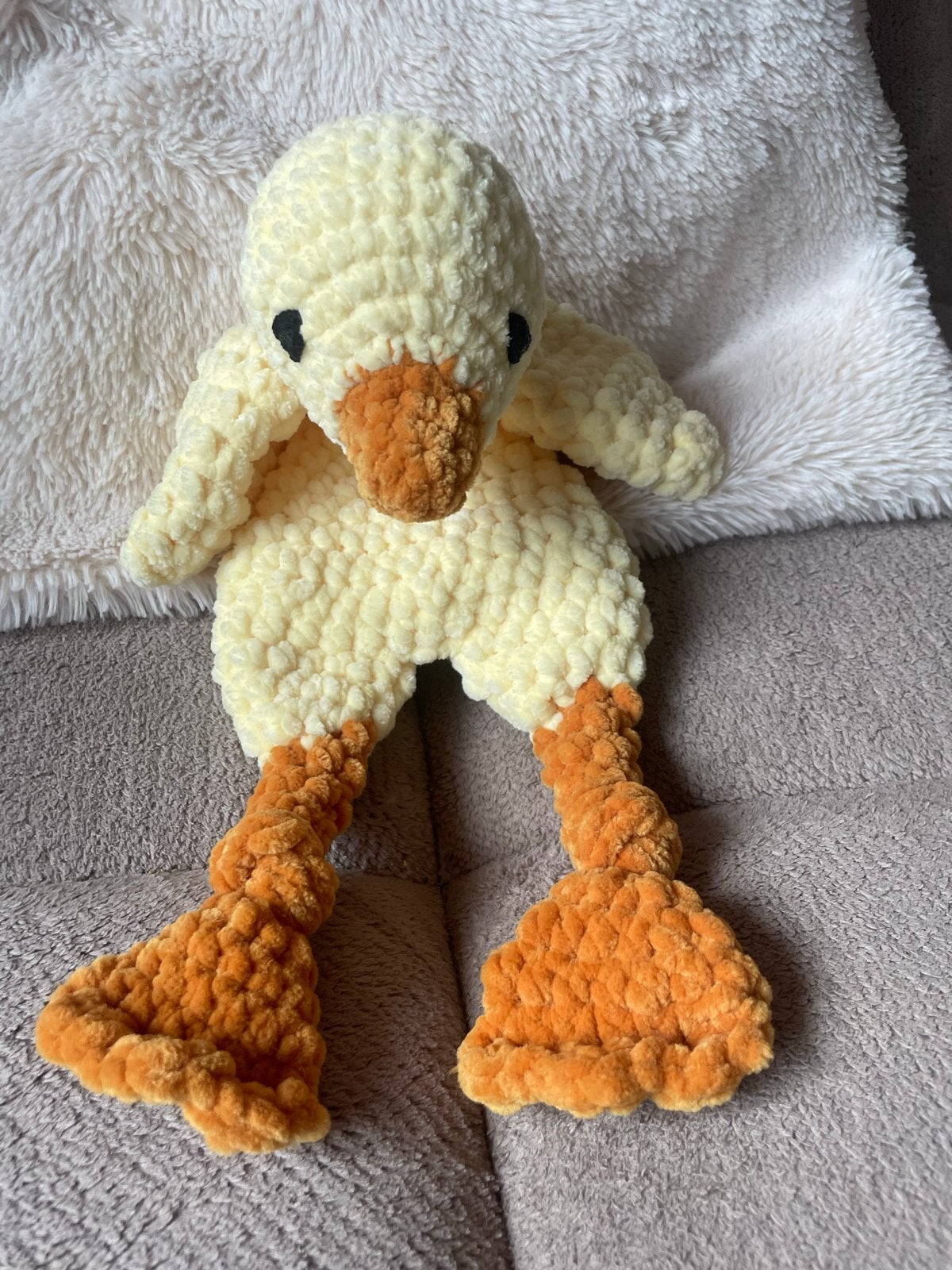 Liefdevol gehaakt eenden knuffeldoekje kraamcadeau, Nieuw, Ophalen of Verzenden, Knuffeldoekje, Geel