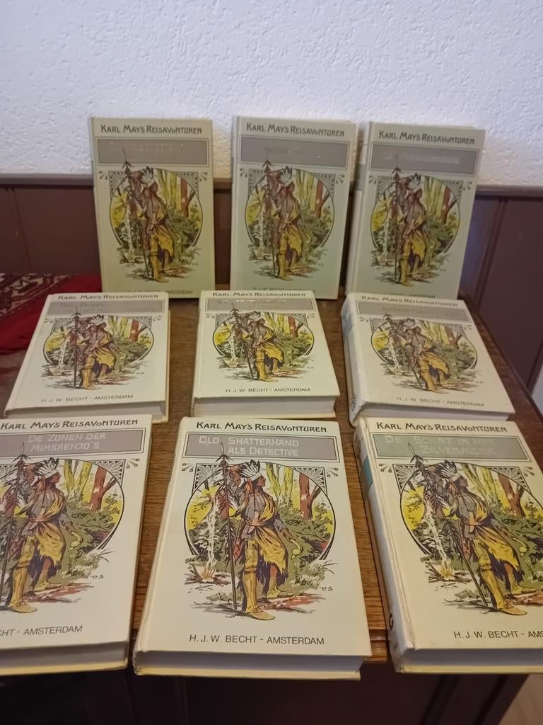 Grootte verzameling Karl May boeken., Ophalen of Verzenden, Zo goed als nieuw, Glas of Kopje