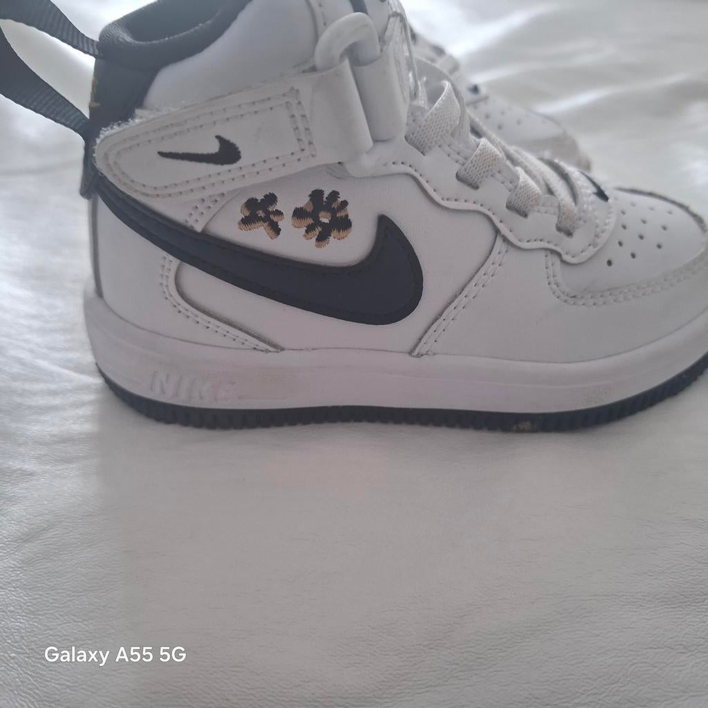 Nike Air Force 1 Mid kinderschoenen - Wit/Zwart, Kinderen en Baby's, Kinderkleding | Schoenen en Sokken, Ophalen, Gebruikt, Nike