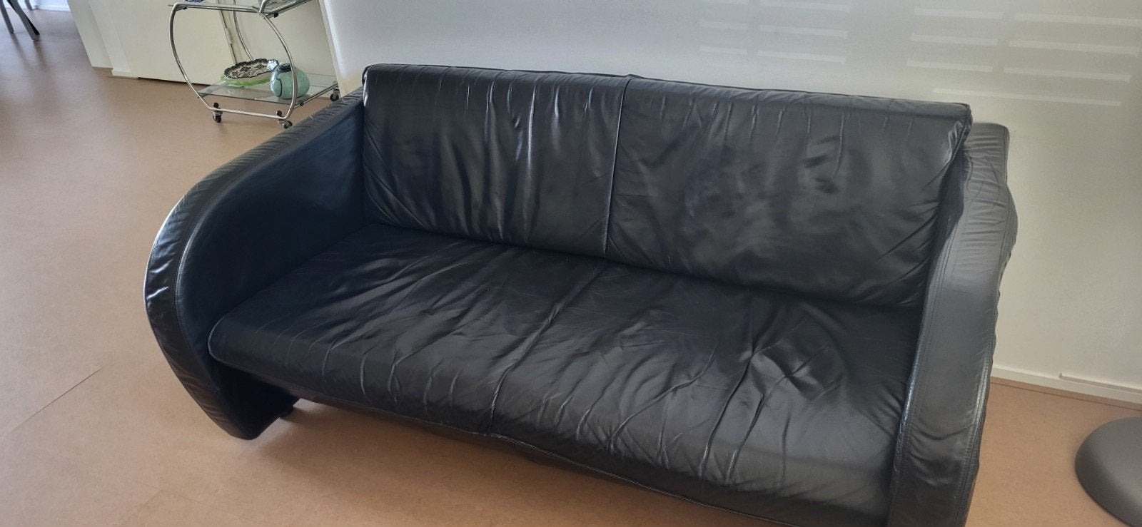 2.5 zits leren bank. Merk Touché, Ophalen, Gebruikt, 150 tot 200 cm, Retro