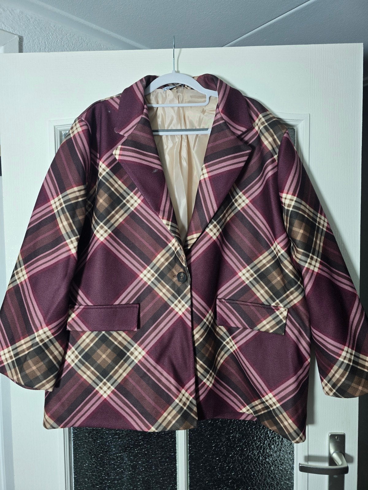nieuw tussenjas/blazer bordeaux beige 42 44 46, Ophalen of Verzenden, Nieuw, Maat 46/48 (XL) of groter, Rood