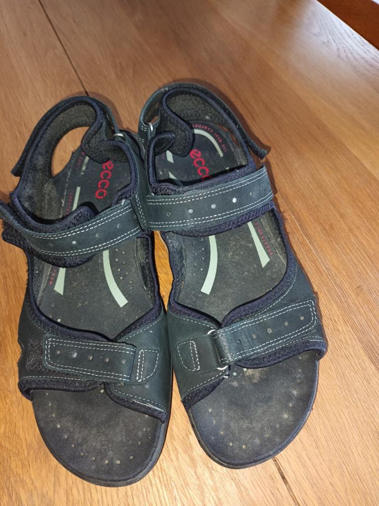 Ecco sandaal zwart 40, Ophalen of Verzenden, Gedragen, Zwart, Sandalen of Muiltjes