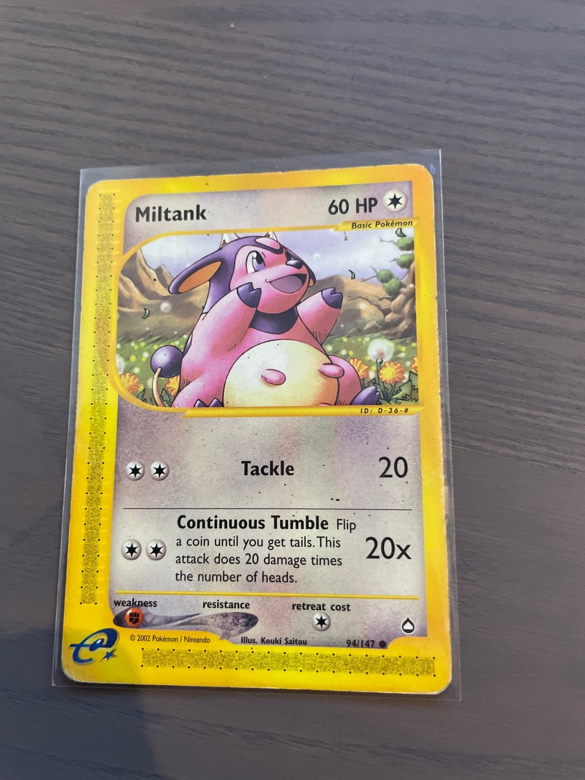 Miltank Pokémon Kaart - 2002 - D-16-#, Ophalen of Verzenden, Zo goed als nieuw, Losse kaart
