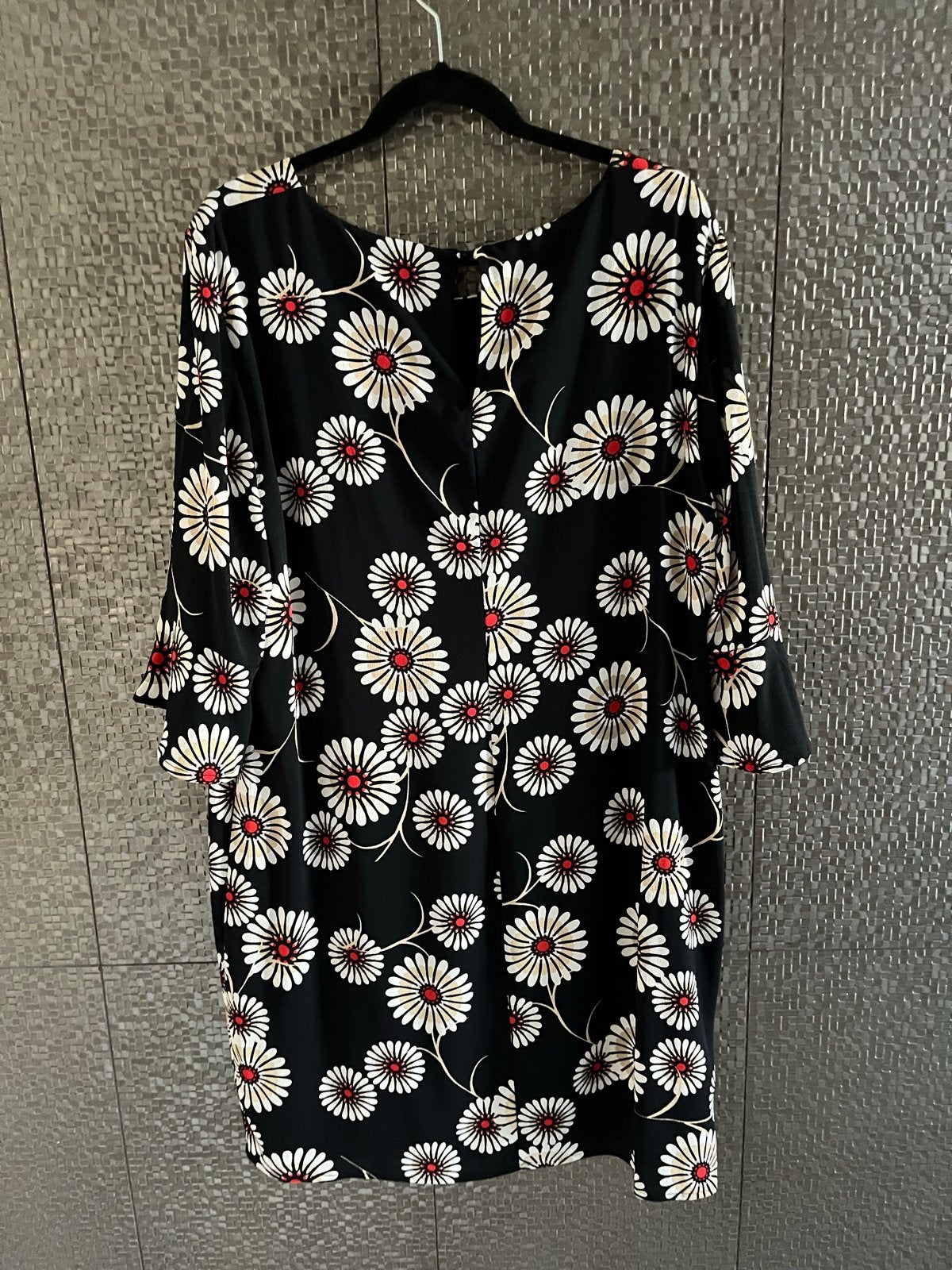 Zwarte jurk met bloemenprint - Signe Nature, Zwart, Maat 42/44 (L), Ophalen of Verzenden, Zo goed als nieuw