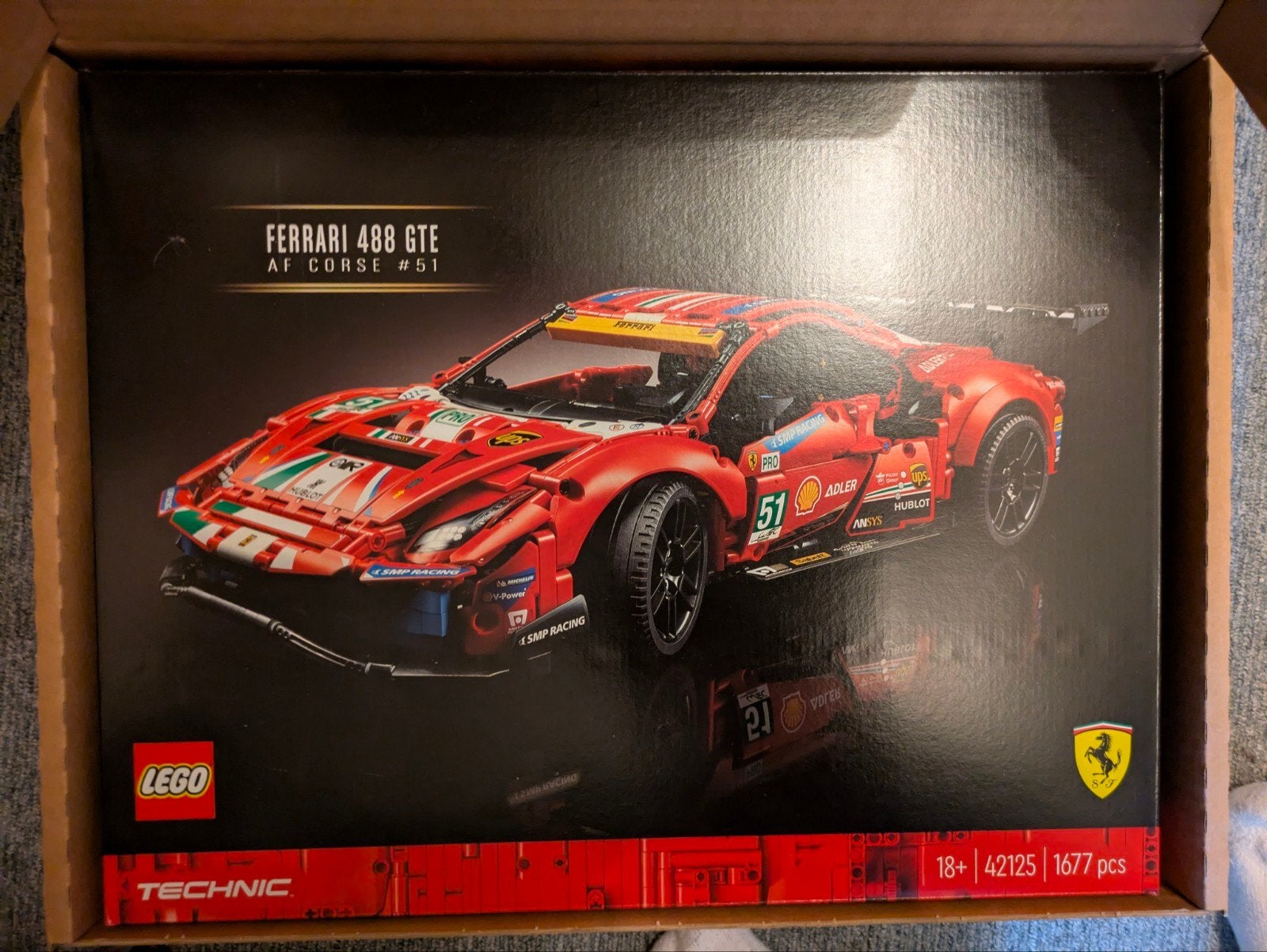 Lego 42125 Technic Ferrari 488 GTE AF Corse Nieuw, Lego, Nieuw, Ophalen of Verzenden, Technic