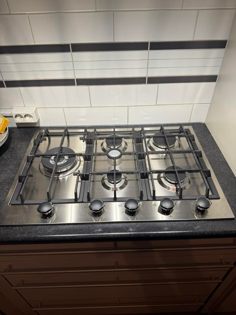 Boretti maggiore 5 pits gaskookplaat, Witgoed en Apparatuur, Kookplaten, Ophalen, Zo goed als nieuw, Inbouw, Gas