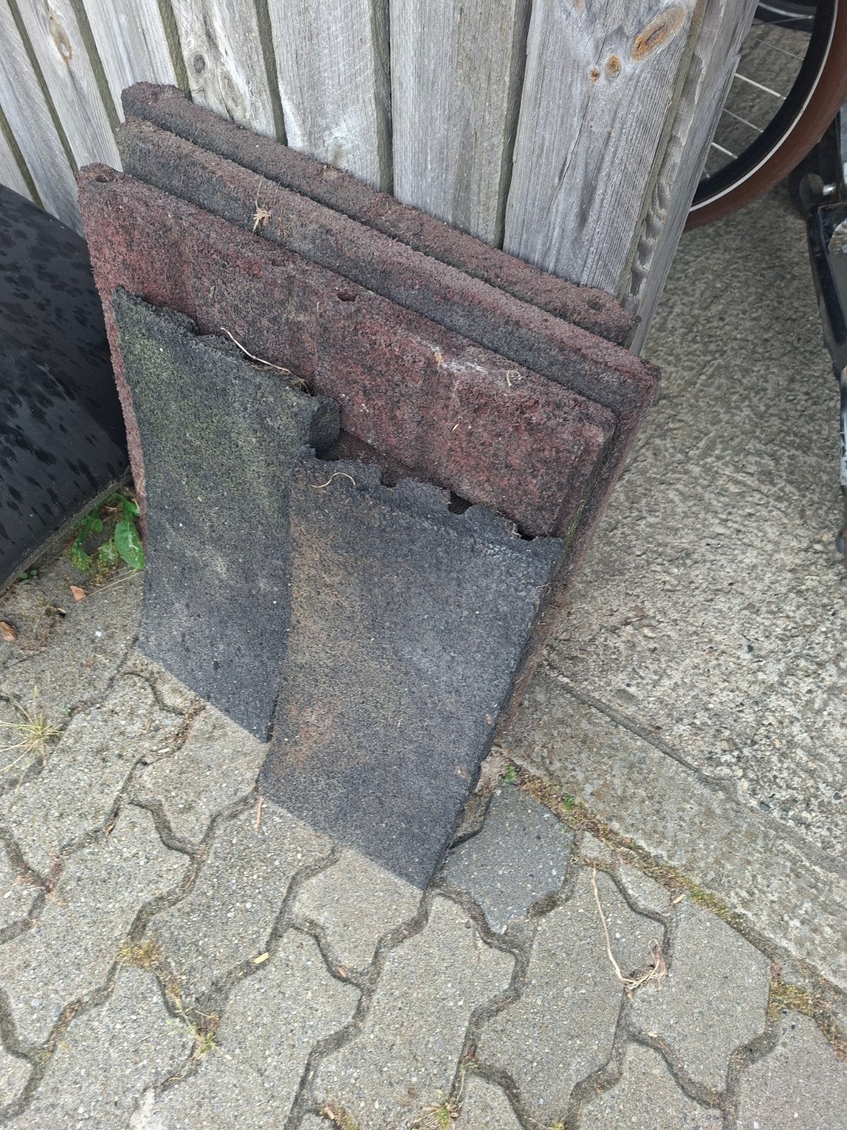 Rubberen tegels 50x50, Tuin en Terras, Ophalen, Gebruikt, Overige typen, Rubber