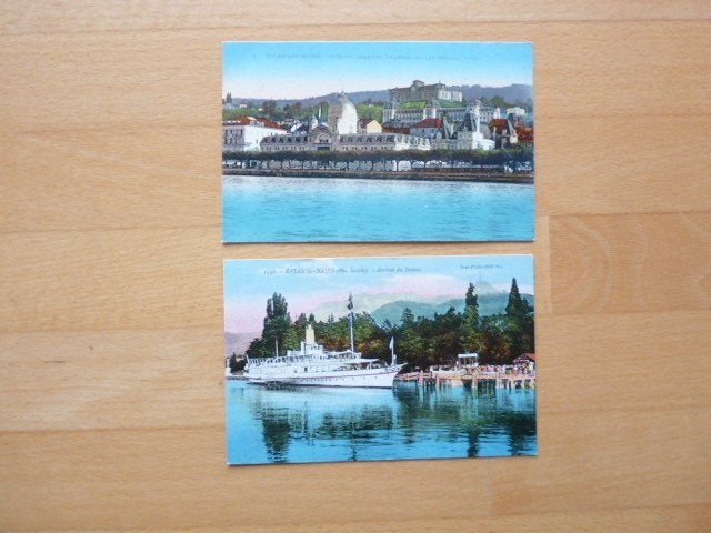 2x ansichten Evian les Bains, Frankrijk 1926, Ophalen of Verzenden, 1920 tot 1940, Frankrijk