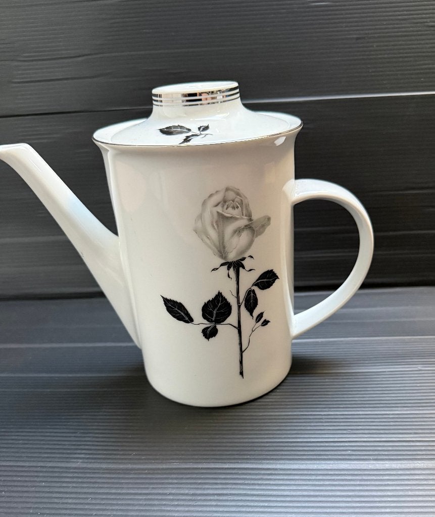 brocante Wunsiedel Bavaria rose noir koffiekan, Ophalen of Verzenden