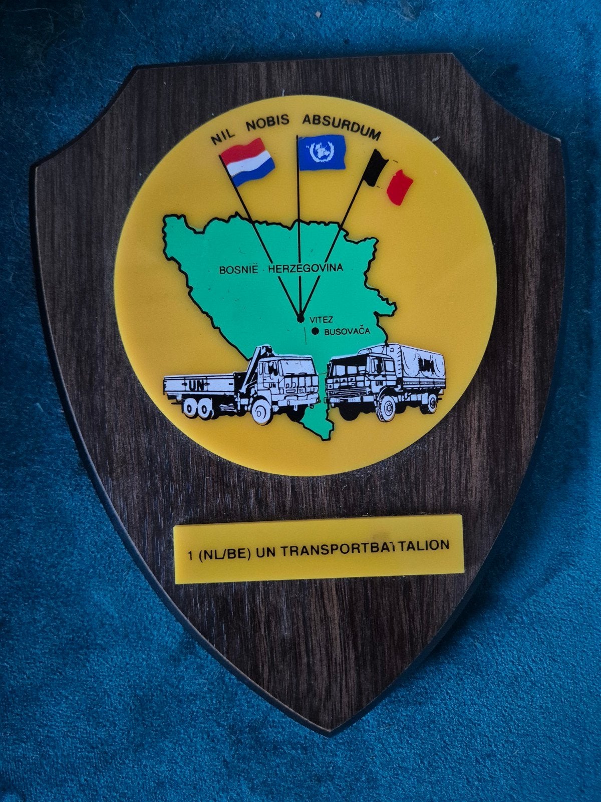 Wapenschild 1 (NL/BE) UN Transport Battalion, Verzenden, Landmacht, Nederland, Embleem of Badge