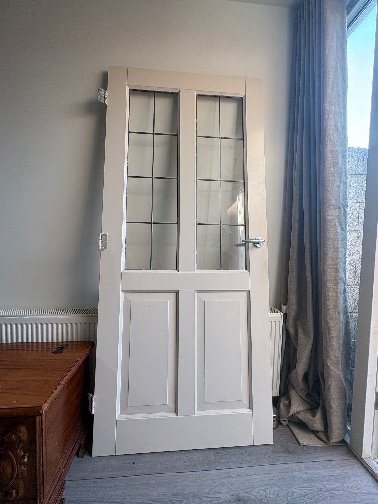 Glas-in-lood deur, Ophalen, Gebruikt, 80 tot 100 cm, Binnendeur