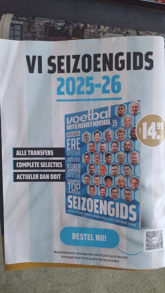 VI seizoensgids 2025-2026, Verzamelen, Sportartikelen en Voetbal, Ophalen, Nieuw, Overige binnenlandse clubs, Boek of Tijdschrift