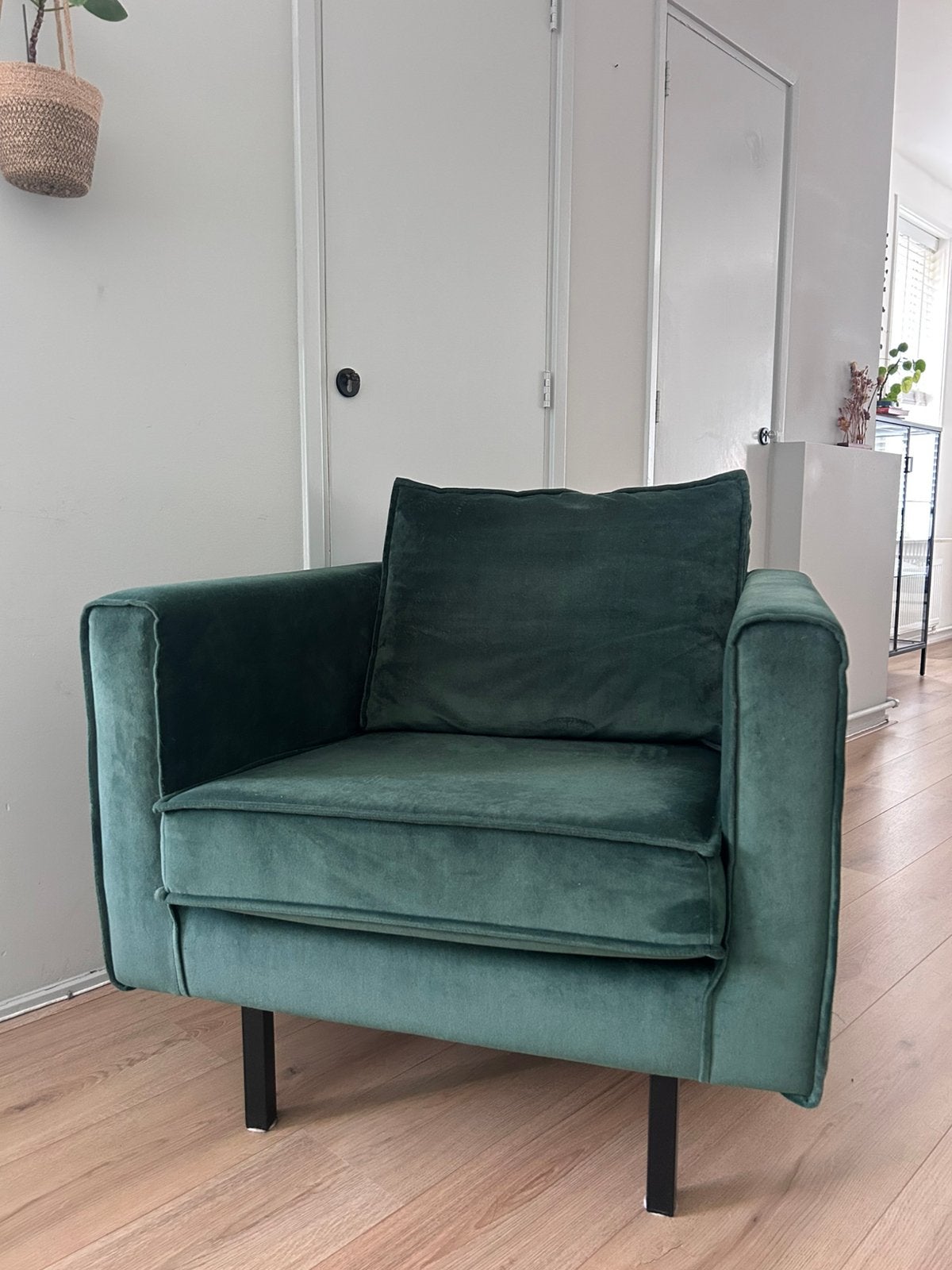 Sissy Boy Fauteuil velvet groen, Huis en Inrichting, Ophalen, Eenpersoons, Sissy Boy, 75 tot 100 cm