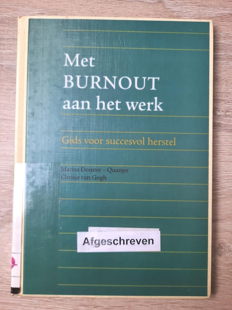 Boek Met burnout aan het werk, gids voor succesvol herstel, Boeken, Advies, Hulp en Training, Gelezen, Ophalen of Verzenden