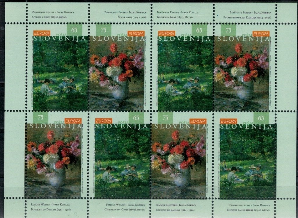 B645 Slovenie 142/43 postfris Bloemen, Verzenden, Postfris, Dier of Natuur