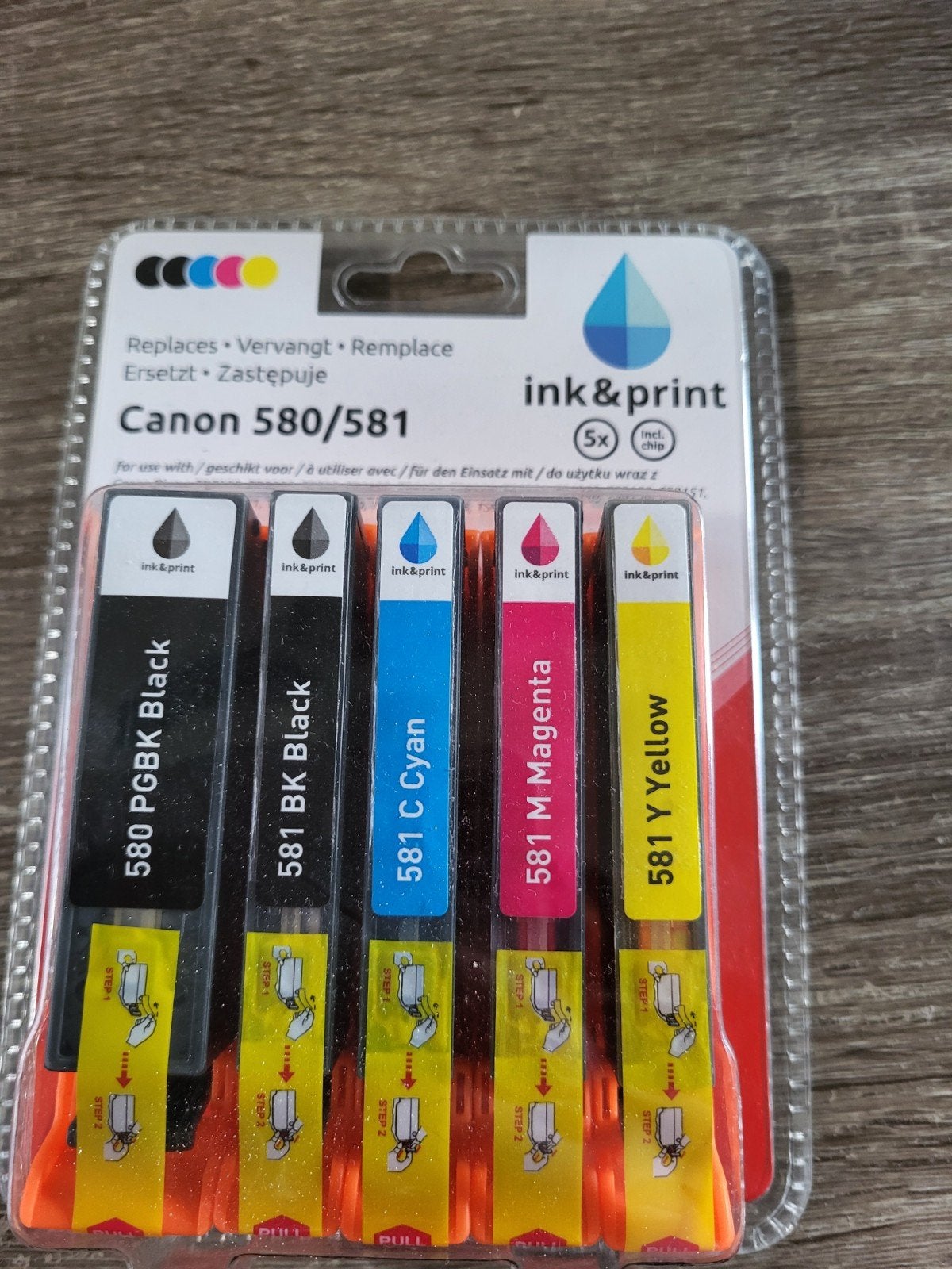 Ink&Print Cartridges voor Canon 580/581 - 5-pack, Ophalen, Nieuw, Cartridge, Ink&Print