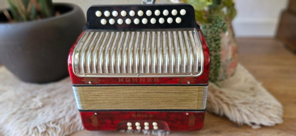 Hohner Erica trekzak, Muziek en Instrumenten, Accordeons, Ophalen, Gebruikt, Overige formaten, Hohner