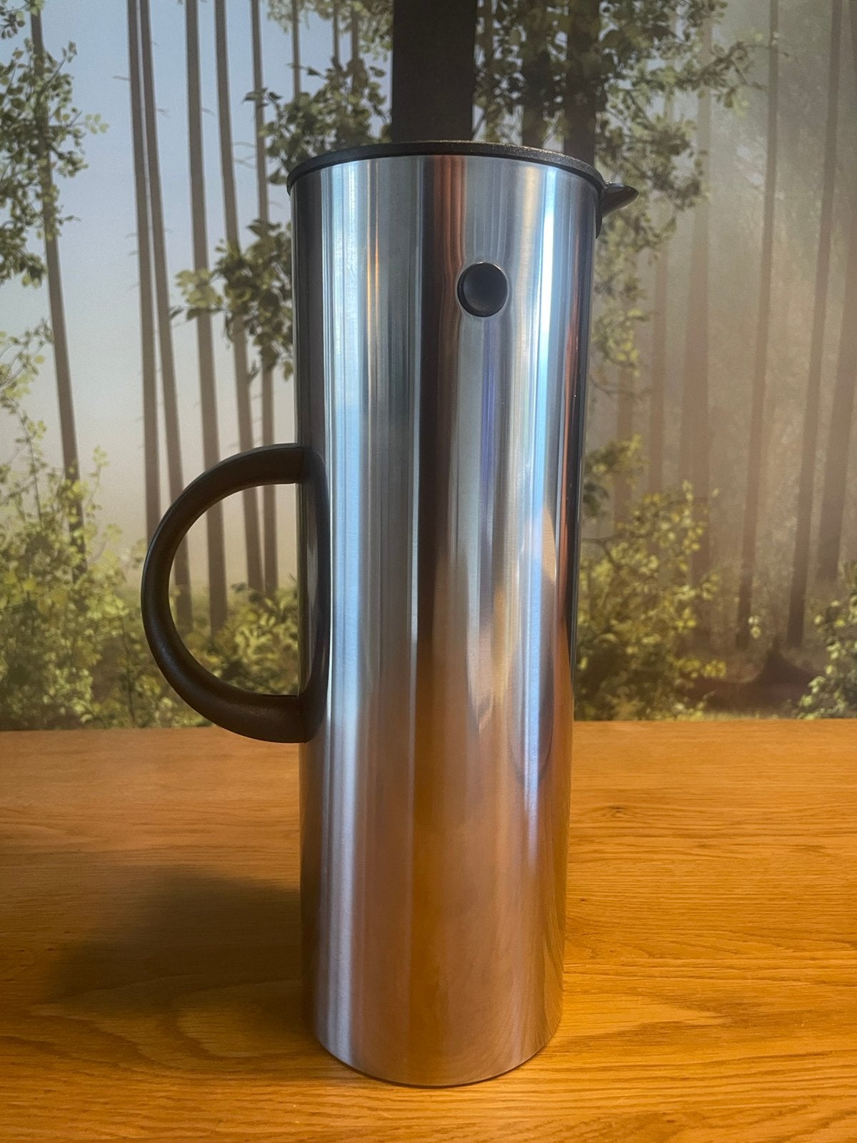 Stelton Thermoskan RVS 1L – Erik Magnussen Design, Huis en Inrichting, Keuken | Keukenbenodigdheden, Gebruikt, Ophalen of Verzenden