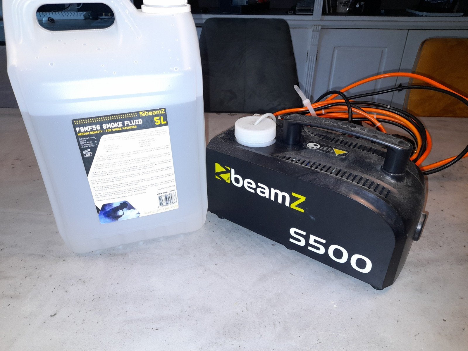 BeamZ S500 Rookmachine met 5L vloeistof, Muziek en Instrumenten, Licht en Laser, Ophalen, Gebruikt, Rookmachine