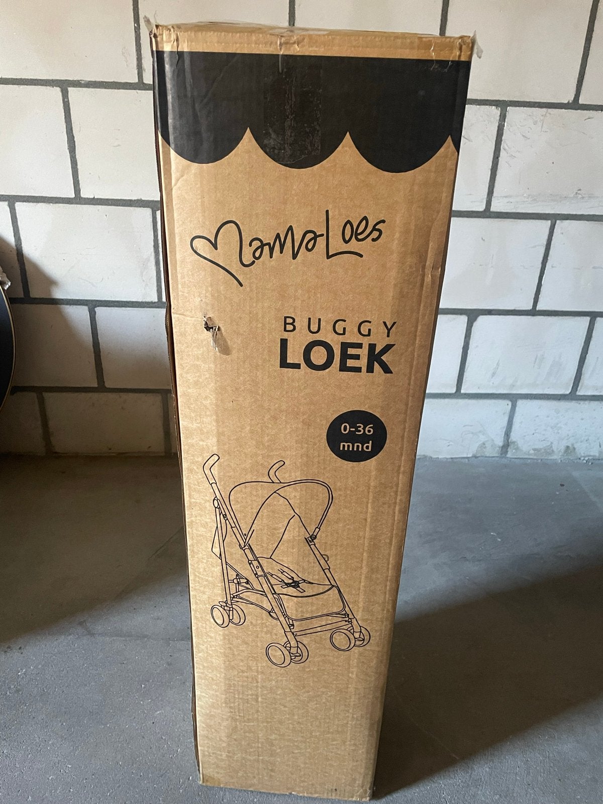 MamaLoes Buggy Loek - Zwart (0-36 maanden), Ophalen, Nieuw, Overige merken, Zonnekap
