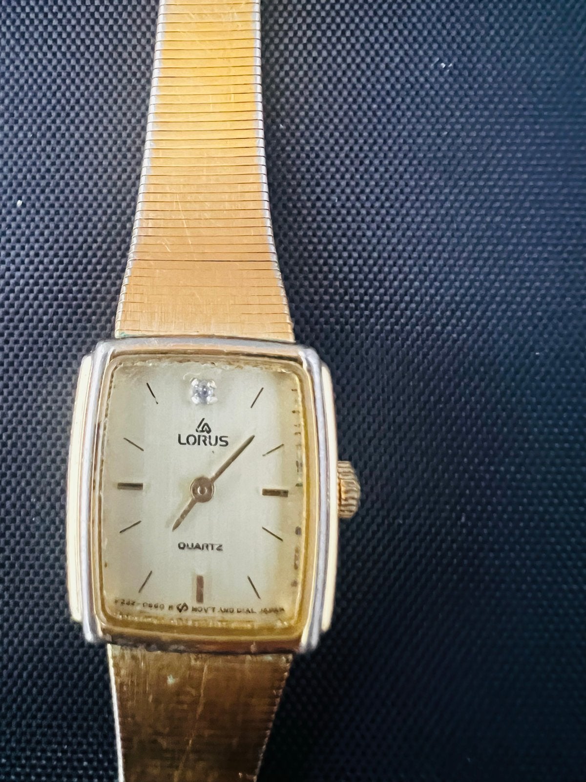 Vintage Lorus Quartz Dameshorloge met Gouden Band, Overige merken, Gebruikt, Polshorloge, Ophalen of Verzenden