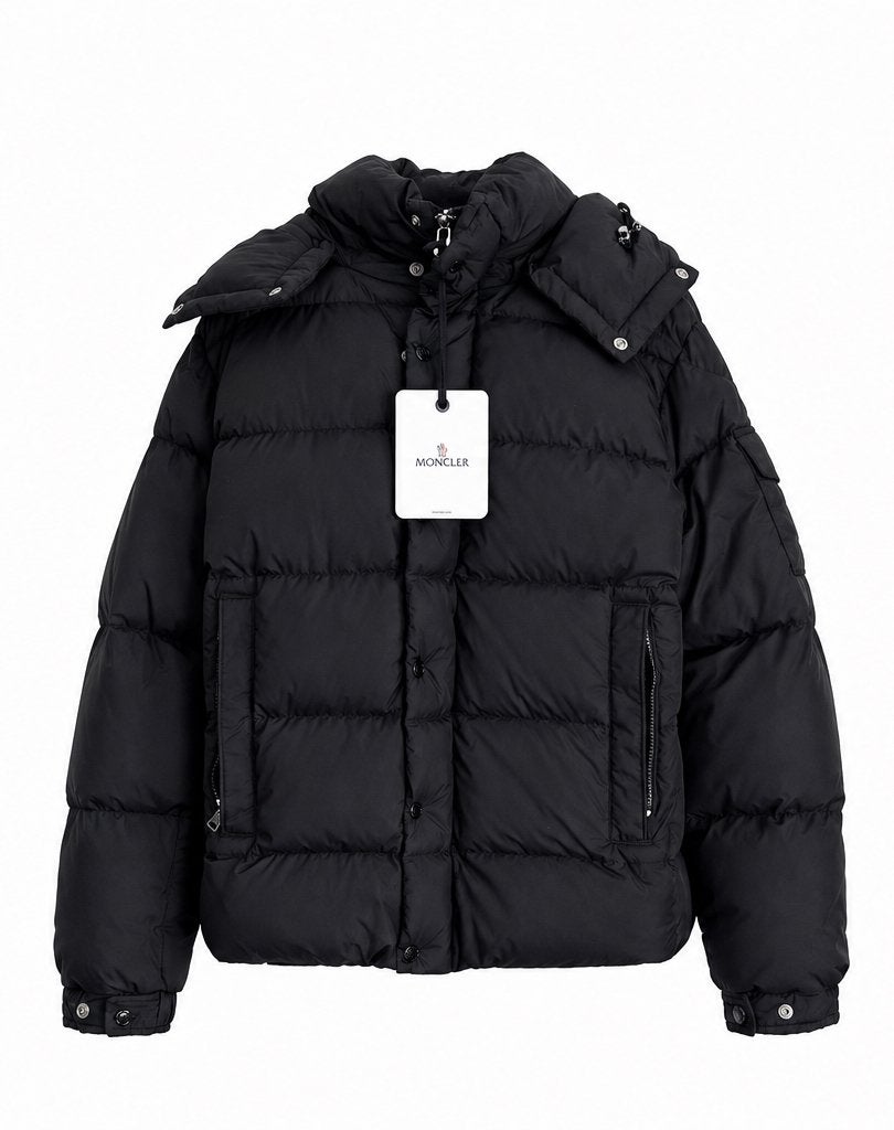 💙MONCLER JAS VEZERE ZWART ONGEDRAGEN KAARTJES HEREN L💙, Ophalen of Verzenden, Zo goed als nieuw, Maat 52/54 (L), Zwart