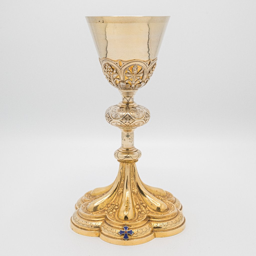 Zilveren miskelk, 19e-eeuw, Frankrijk, Antiek en Kunst, Ophalen of Verzenden, Zilver