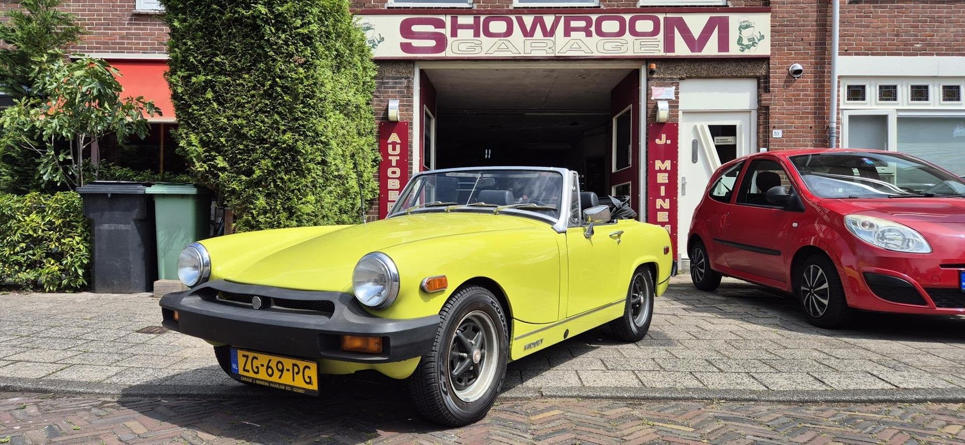 MG Midget 1.5, Auto's, Oldtimers, 65 pk, Cabriolet, Geel, Bedrijf
