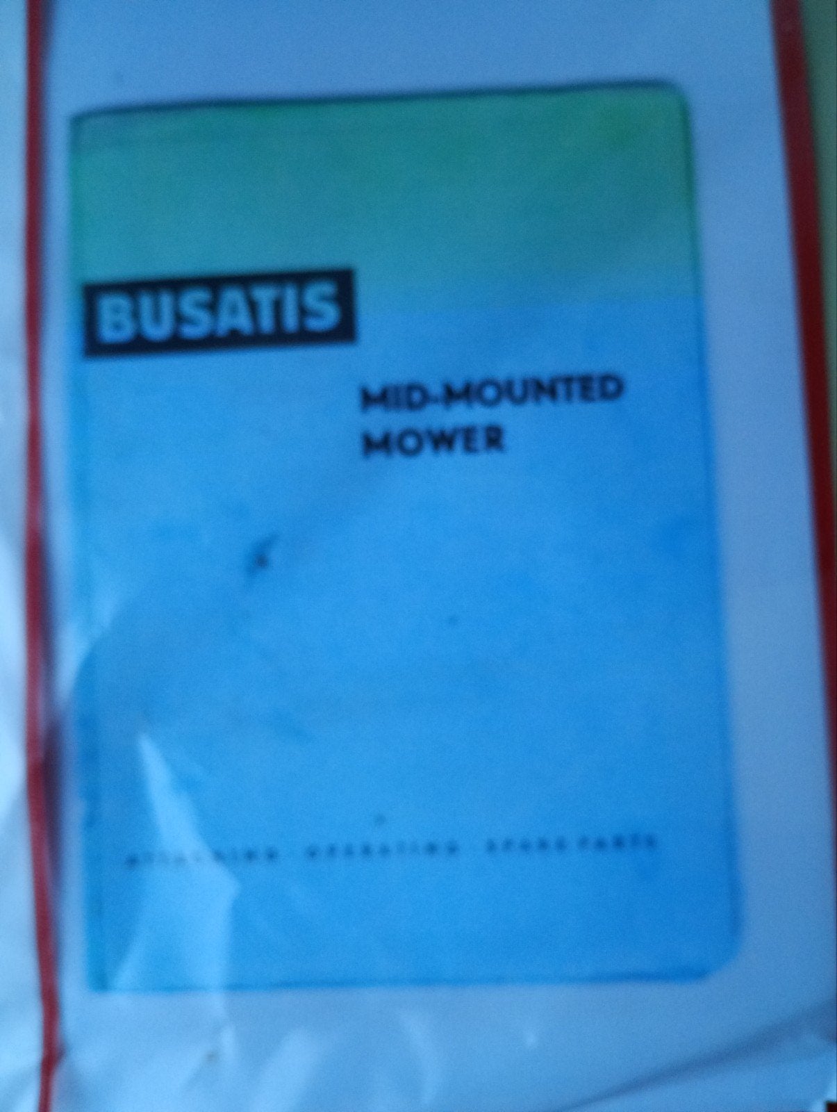 Busatis Mid-Mounted Maaier Handleiding, Ophalen of Verzenden, Gebruikt, Busatis