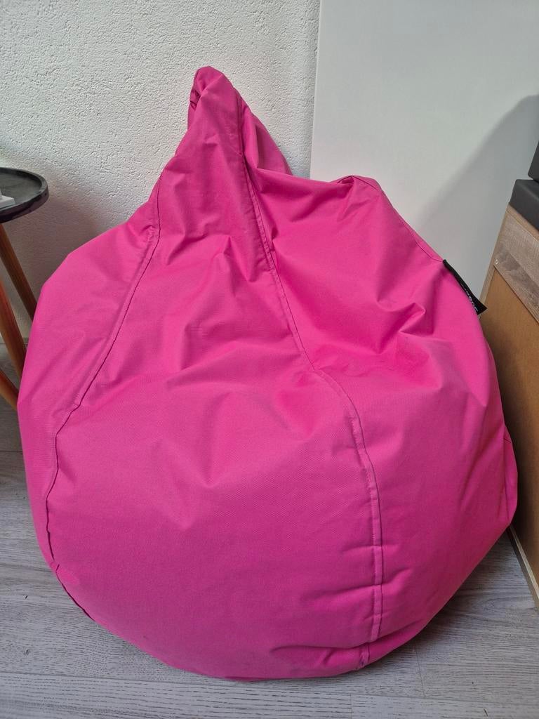 Zitzak sugarpufy roze, Huis en Inrichting, Zitzakken, Ophalen, Zo goed als nieuw, Roze, Zitzak