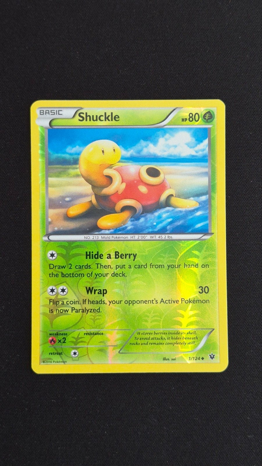 Shuckle Reverse Holo 1/124 – Fates Collide (2016), Verzenden, Zo goed als nieuw, Losse kaart, Foil