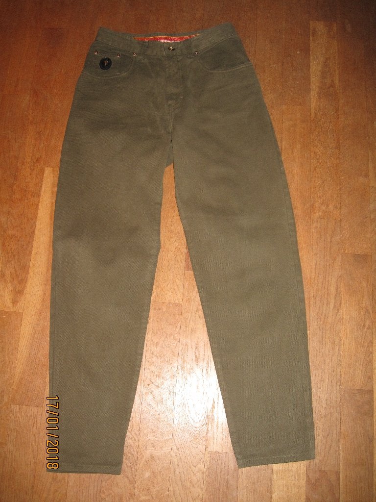 Trussardi Jeans donkergroene broek maat M, Kleding | Dames, Maat 38/40 (M), Ophalen of Verzenden, Lang, Trussardi