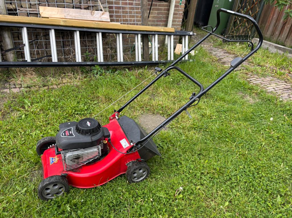 Top craft motormaaier, B&S motor, geen aandrijving op wielen, Tuin en Terras, Ophalen, Cirkelmaaier, Gebruikt, Benzine-grasmaaier