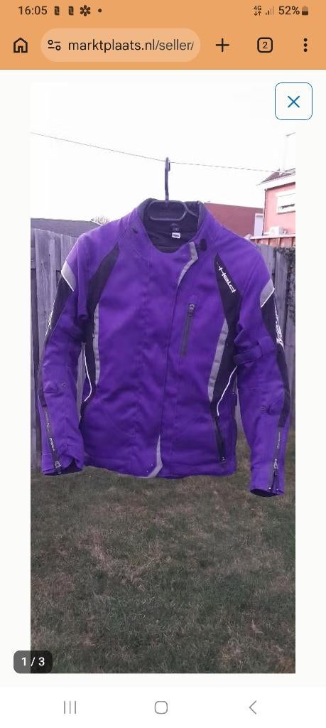Motorjas maat xs, Motoren, Kleding | Motorkleding, Ophalen, Tweedehands, Kinderen, Jas | textiel