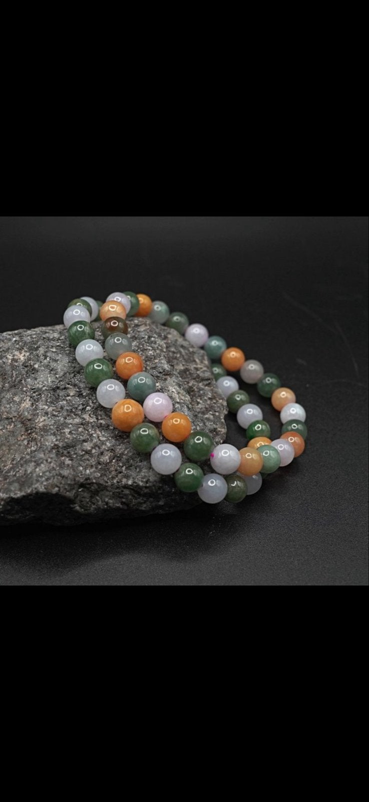 Natuurlijke Jade Armband - Kleurrijk en Elegant 2 stuks!, Overige materialen, Overige kleuren, Ophalen of Verzenden, Zo goed als nieuw