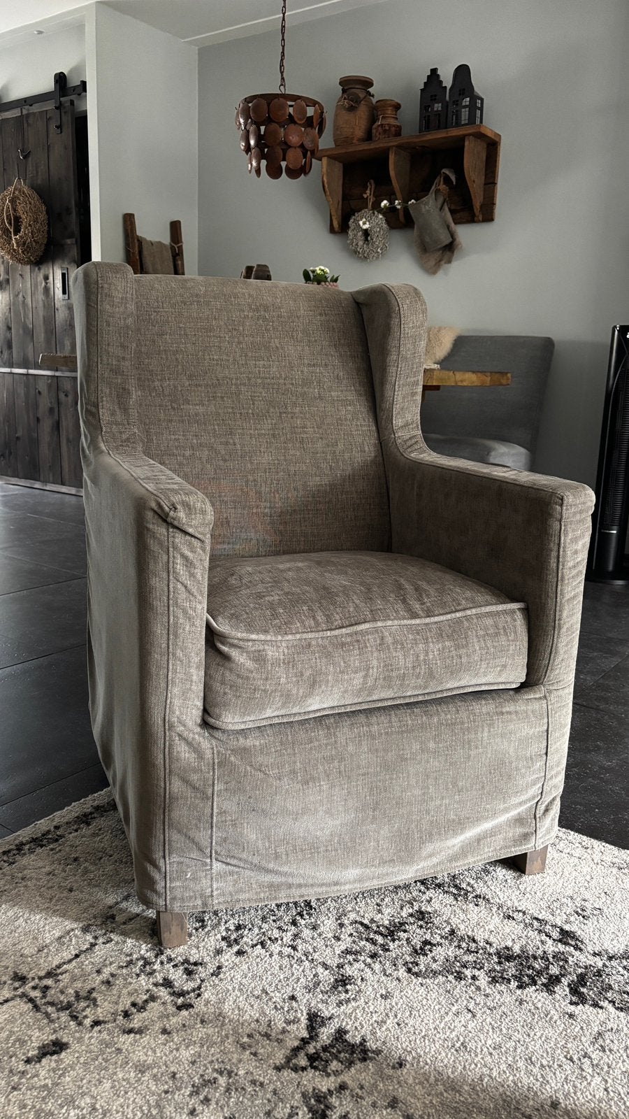 Tka mooie landelijke fauteuil, Ophalen, 75 tot 100 cm, Stof, 50 tot 75 cm